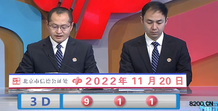 第2022310期福彩3D开奖现场截图图片