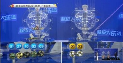 第2022135期大乐透开奖现场截图图片