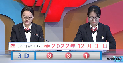 第2022323期福彩3D开奖现场截图图片