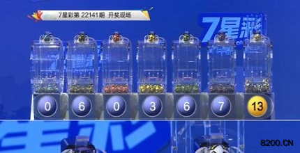 第2022141期七星彩开奖现场截图图片