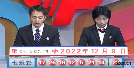 第2022142期七乐彩开奖现场截图图片