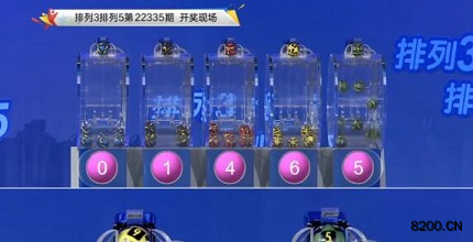 第2022335期排列3开奖现场截图图片