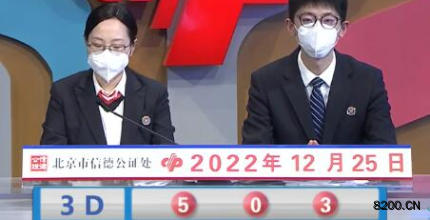 第2022345期福彩3D开奖现场截图图片