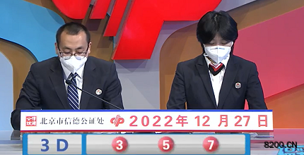 第2022347期福彩3D开奖现场截图图片