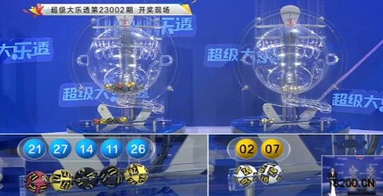 第2023002期大乐透开奖现场截图图片