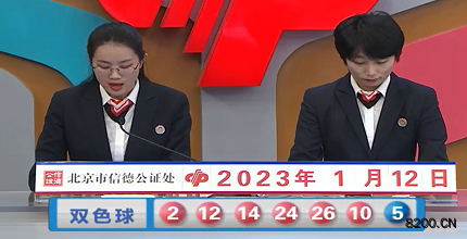 第2023006期双色球开奖现场截图图片