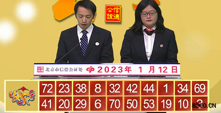 第2023012期快乐8开奖现场截图图片