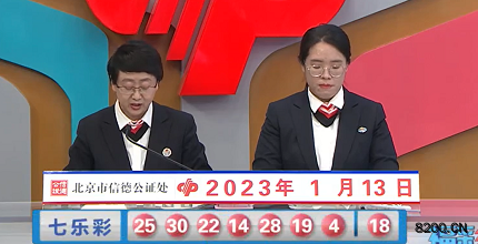 第2023006期七乐彩开奖现场截图图片