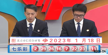 第2023008期七乐彩开奖现场截图图片
