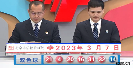 第2023025期双色球开奖现场截图图片