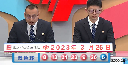 第2023033期双色球开奖现场截图图片