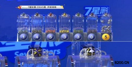 第2023045期七星彩开奖现场截图图片