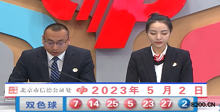 第2023049期双色球开奖现场截图图片