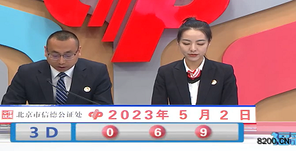 第2023112期福彩3D开奖现场截图图片