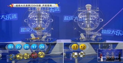 第2023049期大乐透开奖现场截图图片