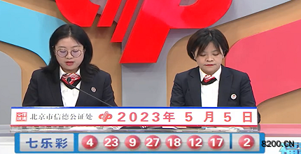 第2023050期七乐彩开奖现场截图图片