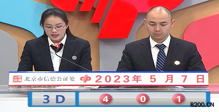 第2023117期福彩3D开奖现场截图图片
