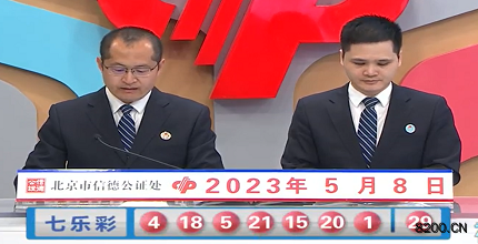 第2023051期七乐彩开奖现场截图图片