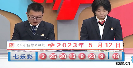 第2023053期七乐彩开奖现场截图图片