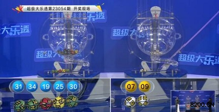 第2023054期大乐透开奖现场截图图片