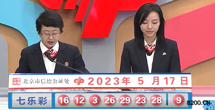 第2023055期七乐彩开奖现场截图图片