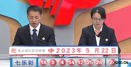 第2023057期七乐彩开奖现场截图图片
