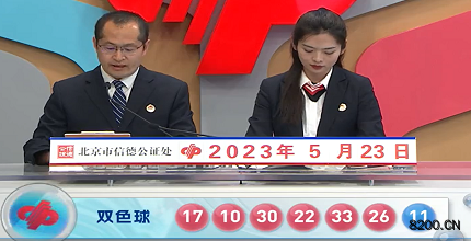 第2023058期双色球开奖现场截图图片