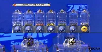 第2023058期七星彩开奖现场截图图片