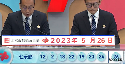 第2023059期七乐彩开奖现场截图图片
