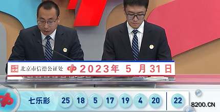 第2023061期七乐彩开奖现场截图图片
