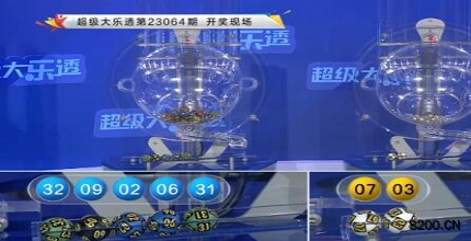 第2023064期大乐透开奖现场截图图片