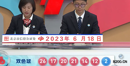 第2023069期双色球开奖现场截图图片