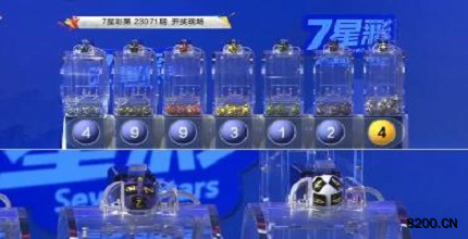 第2023071期七星彩开奖现场截图图片