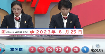 第2023072期双色球开奖现场截图图片