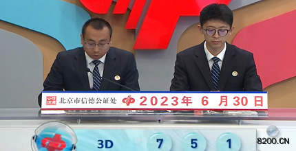 第2023171期福彩3D开奖现场截图图片