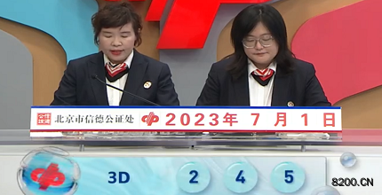 第2023172期福彩3D开奖现场截图图片