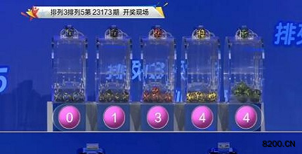 第2023173期排列3开奖现场截图图片