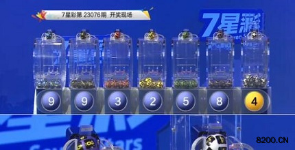第2023076期七星彩开奖现场截图图片