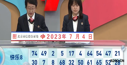 第2023175期快乐8开奖现场截图图片