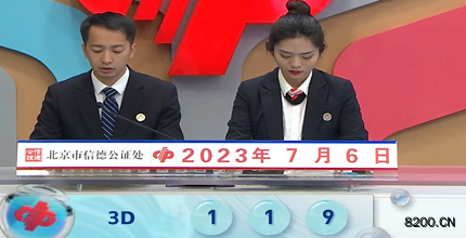 第2023177期福彩3D开奖现场截图图片