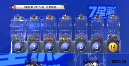 第2023077期七星彩开奖现场截图图片