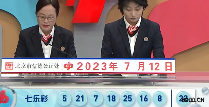 第2023079期七乐彩开奖现场截图图片