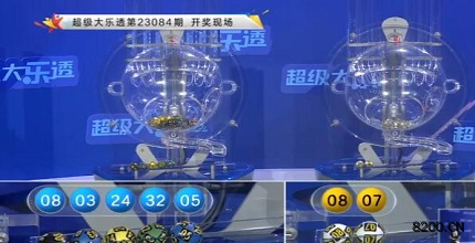 第2023084期大乐透开奖现场截图图片