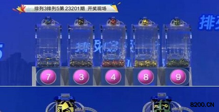 第2023201期排列3开奖现场截图图片