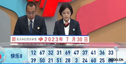 第2023201期快乐8开奖现场截图图片