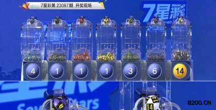 第2023087期七星彩开奖现场截图图片