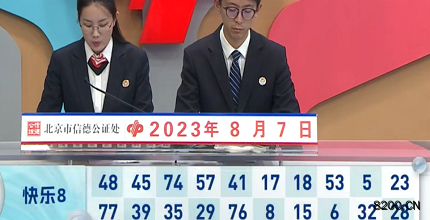 第2023209期快乐8开奖现场截图图片