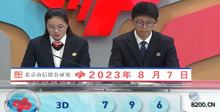 第2023209期福彩3D开奖现场截图图片