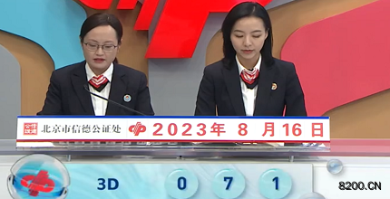 第2023218期福彩3D开奖现场截图图片