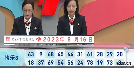 第2023218期快乐8开奖现场截图图片